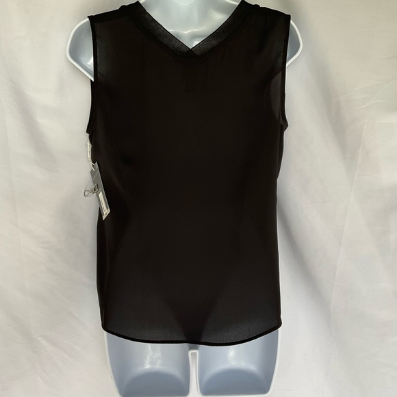 Classic Worthington‎ Sheer Black Blouse - Small - Elegance New With Tags - Picture 8 of 9
